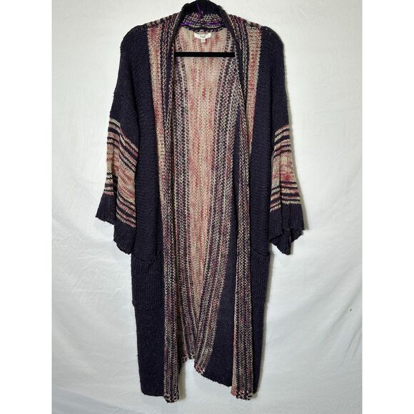 Easel Anthropologie Women's BOHO Hippie Loose Knit Open Cardigan Duster Size M - Picture 1 of 4